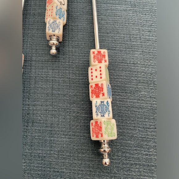 Vintage 3 piece, MCM, Mid Century Poker Dice, Cocktail, Bar, Utensil, Set - Picture 2 of 6